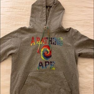BAPE Tie Dye Pullover Hoodie in Grey